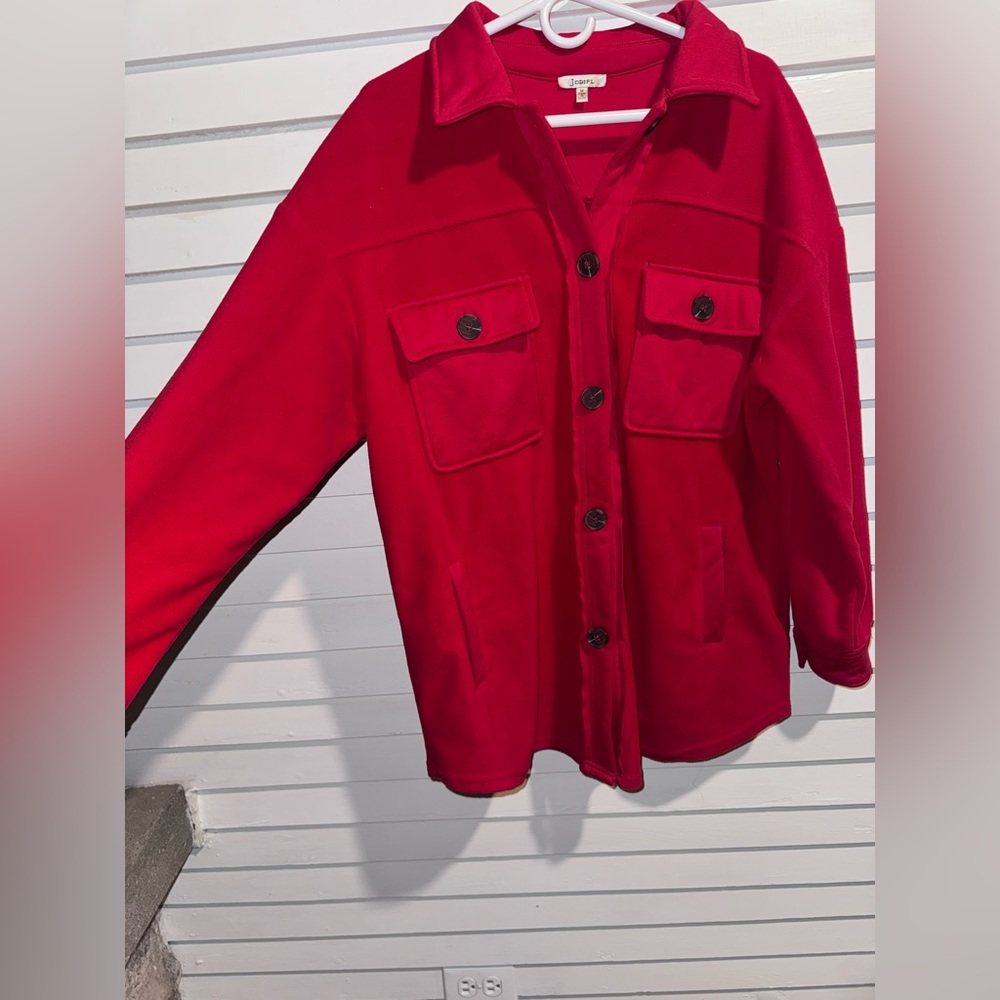 JODIFL Vibrant Red Utility Jacket